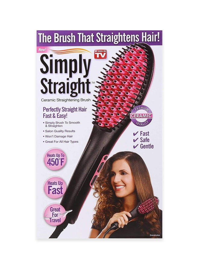 Straightening Brush Black/Pink