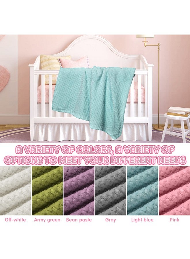 6 Pcs Baby Blanket Flannel Fuzzy Cozy Throw Blankets Soft Warm Fleece Sherpa Blanket For Newborn Infant And Toddler Nursery Swaddling Blankets For Baby Kids 6 Colors (25 X 32 Inch)