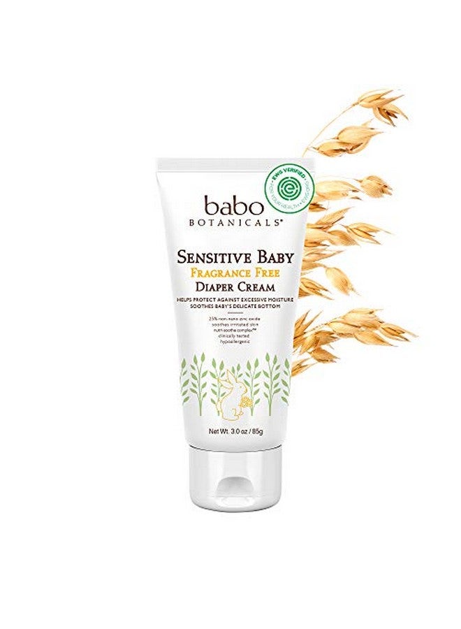 Sensitive Baby Fragrancefree Diaper Cream 25% Natural Zinc Oxide Calendula Shea & Cocoa Butter Ewg Verified Vegan From Birth On