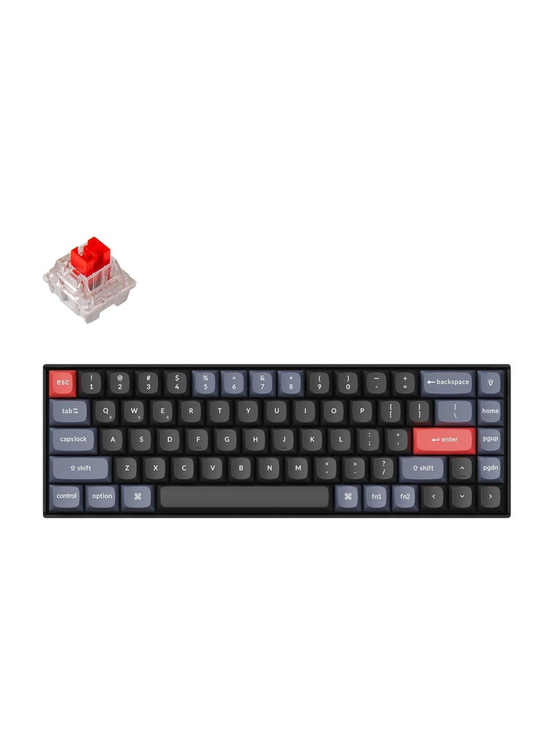 K6 Pro Wireless Custom Mechanical Keyboard, QMK/VIA Programmable Macro, Hot-Swappable Keychron K Pro Red Switch Keyboard, 65% Layout RGB Backlit Office Keyboard for Mac Windows Linux