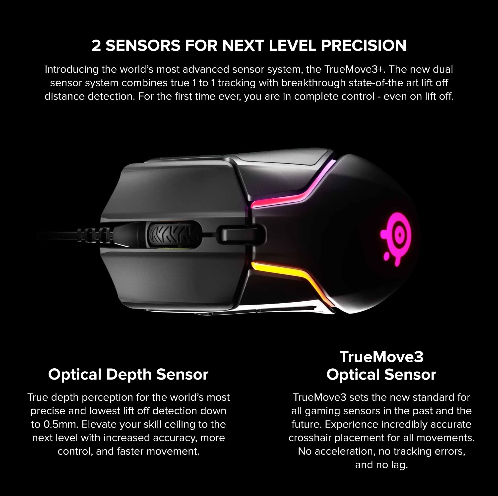 Rival 600 Dual Sensor Customizable Weight RGB Gaming Mouse