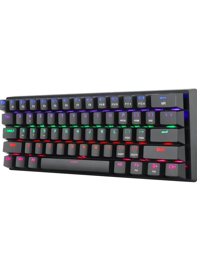 61keys RGB Backlit Wired Mechanical Gaming Keyboard, Mini Keyboard, Waterproof for PC/Mac Gamer