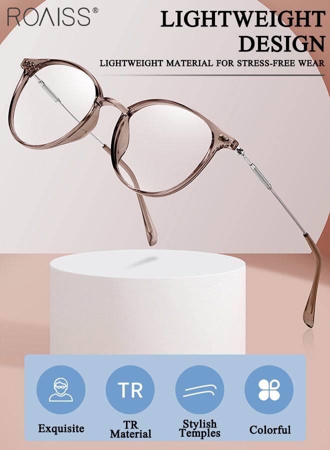 Women's Blue Light Blocking Glasses Blue Light Filter Computer Reading Gaming TV Phones Round Eyeglasses Fashion Anti Eyestrain Headache Eyewear