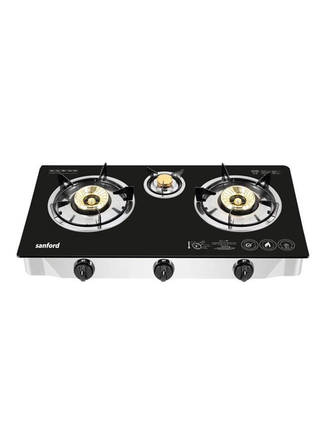 Glass  Gas Stove 3 Burner SF5364GC A Black