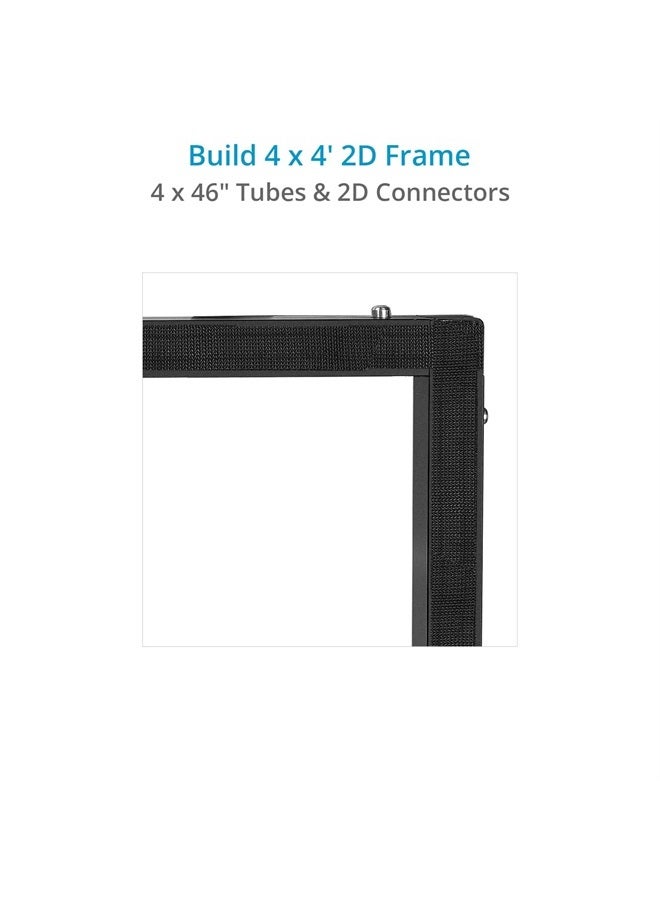 Framax Scrim Jim Frame (4 x 4') for Photographers & Filmmakers. Lighting Control Kit of Four 46