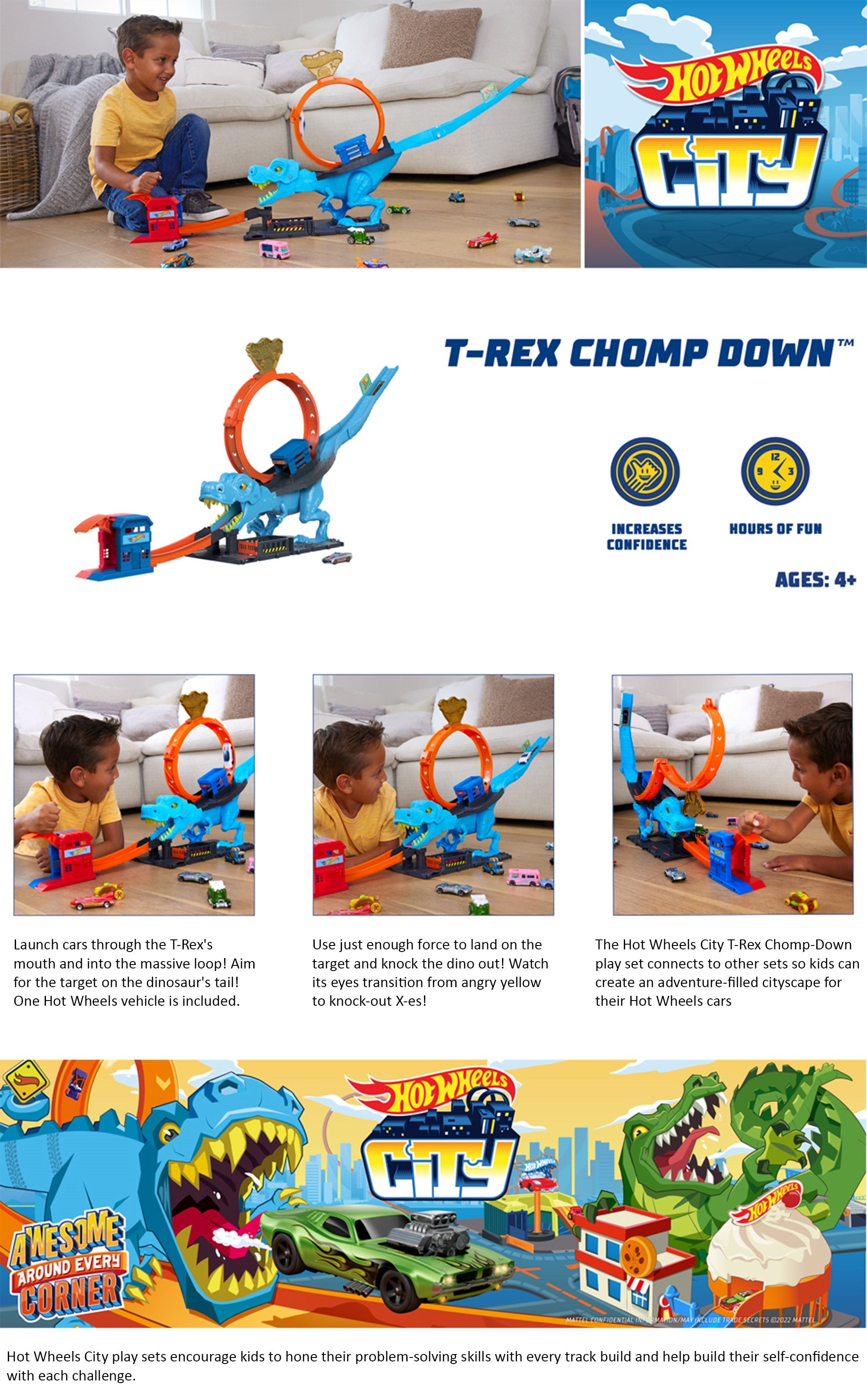 Hw City T-Rex Chomp Down