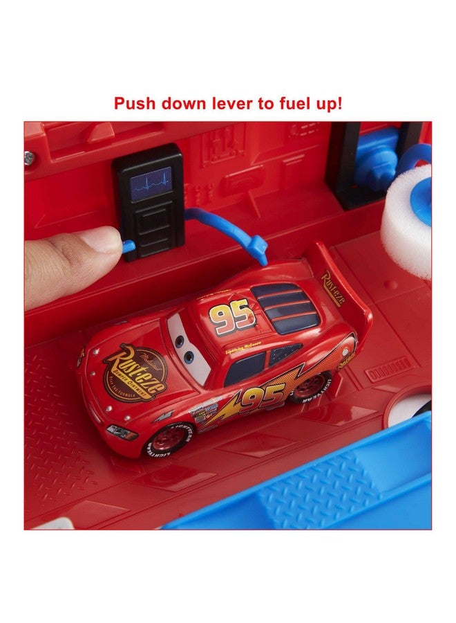 Disney Cars Toys Transforming Mack Playset 2In1 Toy Truck & Tuneup Station With Launcher Lift & More