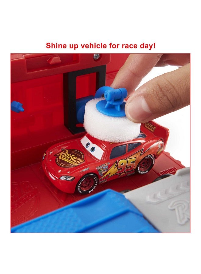 Disney Cars Toys Transforming Mack Playset 2In1 Toy Truck & Tuneup Station With Launcher Lift & More