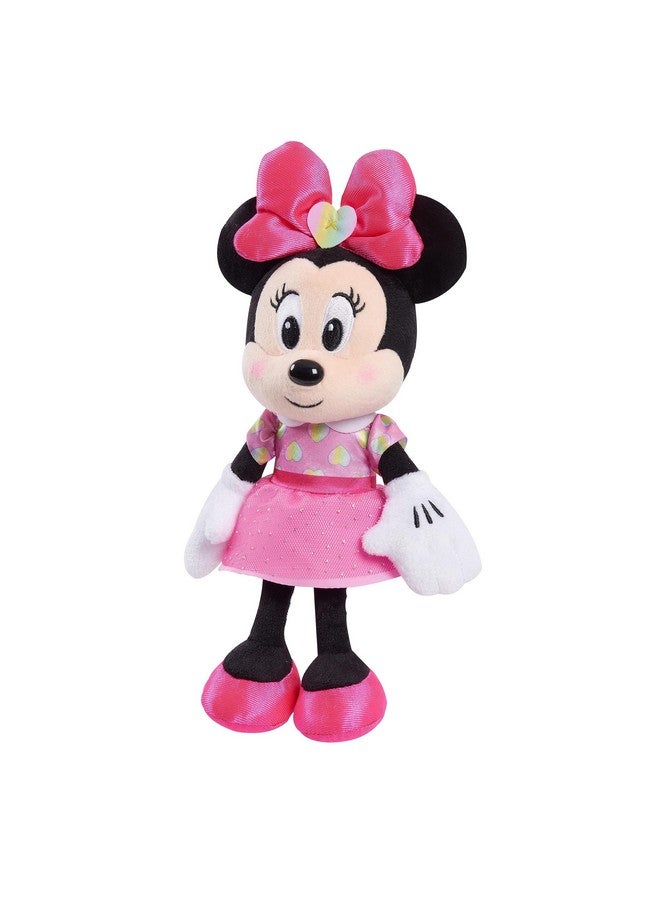 Disney Junior Minnie Mouse 8Inch Small Hearts Minnie Mouse Beanbag Plush Minnie Mouse In Pink Heart Dress Stuffed Animal Officially Licensed Kids Toys For Ages 2 Up By Just Play