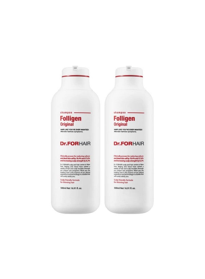 Set Of (2) Folligen Original Shampoo 500 Ml