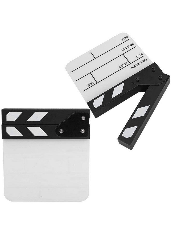 Clap Board Mini Acrylic Director Scene Clapperboard Classic Movie Film Clap Board With A Penfor Shoot Props Advertisement Home Decoration Cosplay Background(Black And White Whiteboard Pav1Bwe3S)