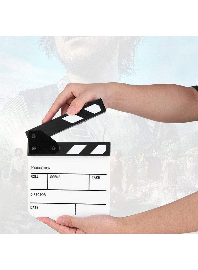 Clap Board Mini Acrylic Director Scene Clapperboard Classic Movie Film Clap Board With A Penfor Shoot Props Advertisement Home Decoration Cosplay Background(Black And White Whiteboard Pav1Bwe3S)