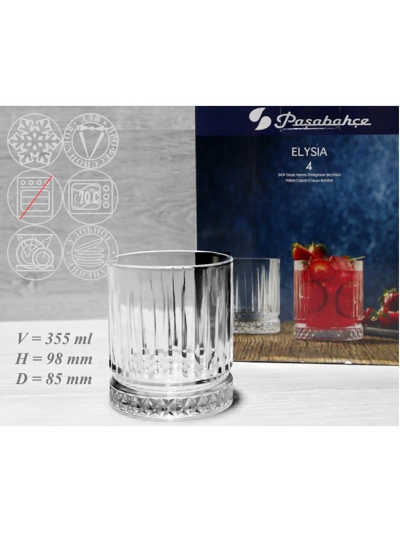 4-Piece Elysia Glass Set 355 ml Clear