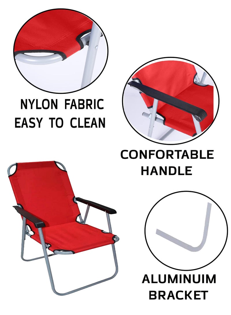 Foldable Outdoor And Indoor Lightweight Chair For Multipurpose Outdoor Activities As Beach Chair Camping Chair Quick Setup