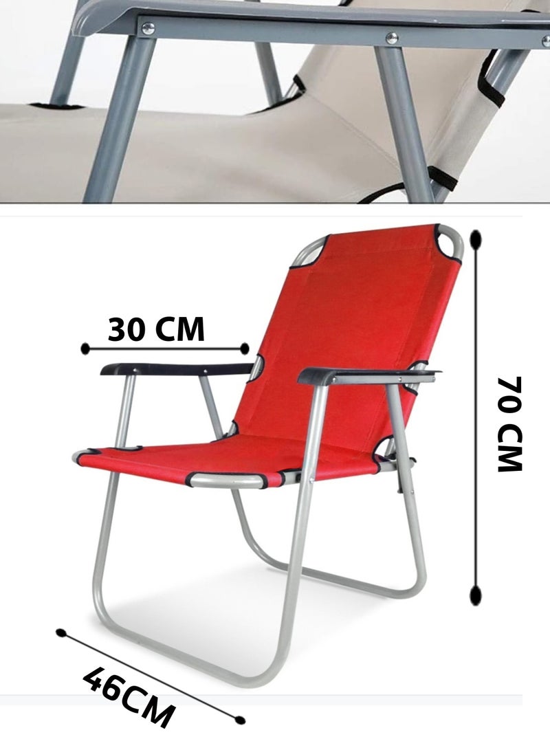 Foldable Outdoor And Indoor Lightweight Chair For Multipurpose Outdoor Activities As Beach Chair Camping Chair Quick Setup