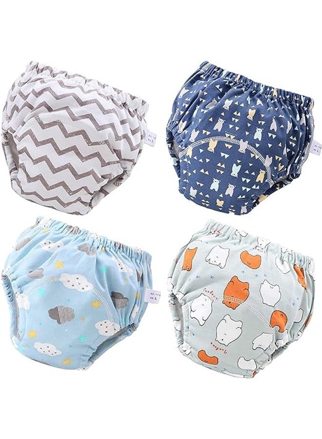 4 Pieces Training Pants Strong Absorbent Toddler Potty Training Underwear for Baby and Toddlers Unisex