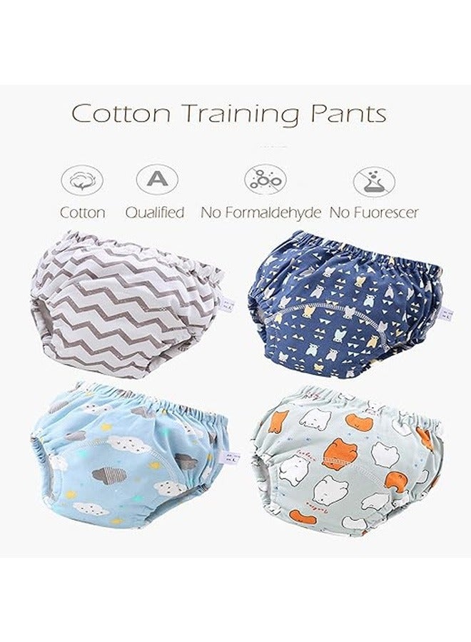 4 Pieces Training Pants Strong Absorbent Toddler Potty Training Underwear for Baby and Toddlers Unisex