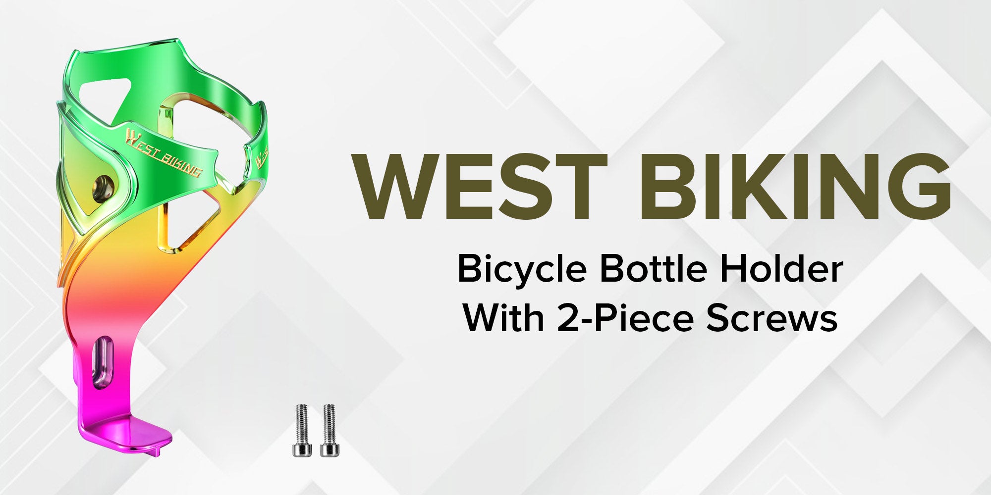 Bicycle Bottle Holder With 2-Piece Screws