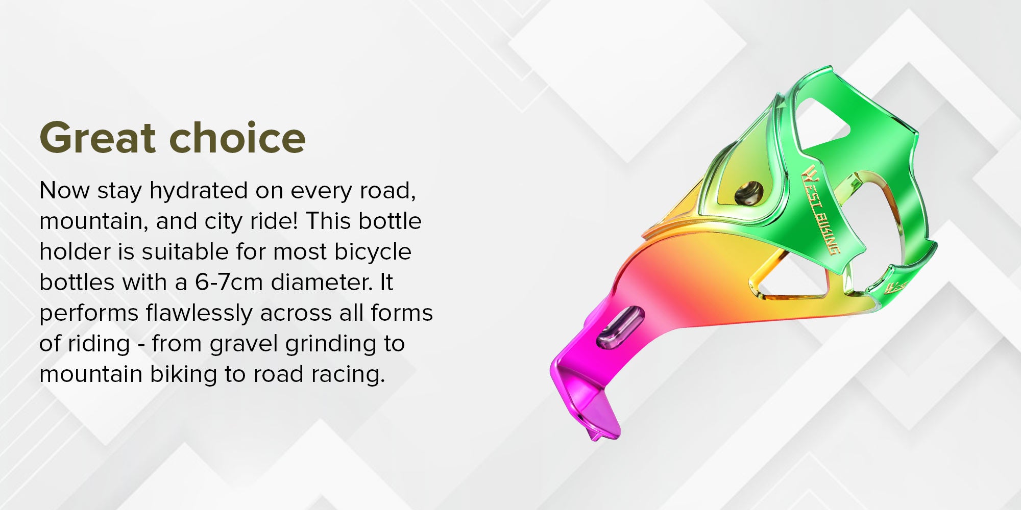 Bicycle Bottle Holder With 2-Piece Screws