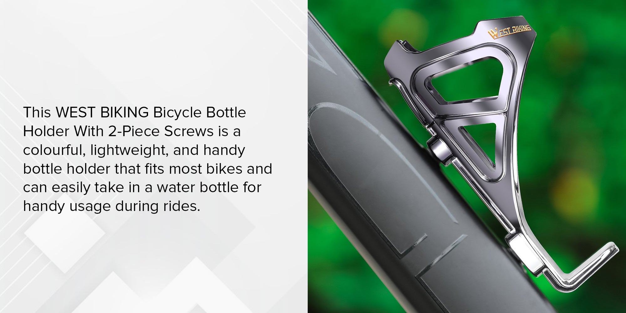 Bicycle Bottle Holder With 2-Piece Screws