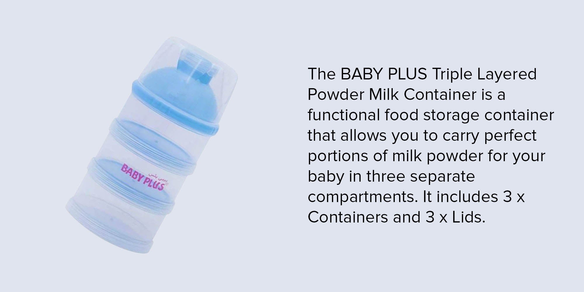 Triple Layered Portable Baby Food Milk Powder Box Bottle Storage Container