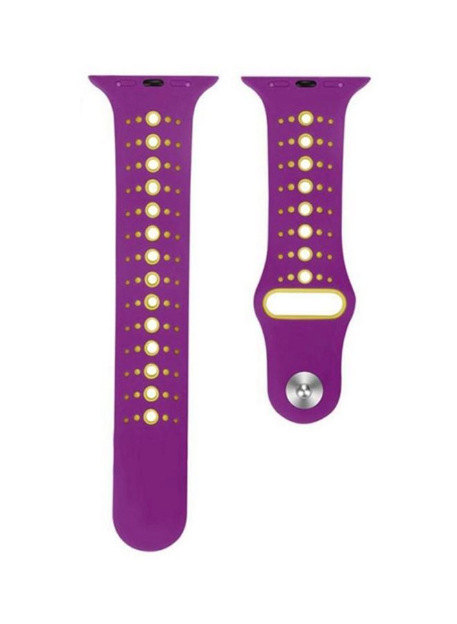 Replacement Band For Apple Watch Series 1/2/3/4 38mm Purple/Yellow