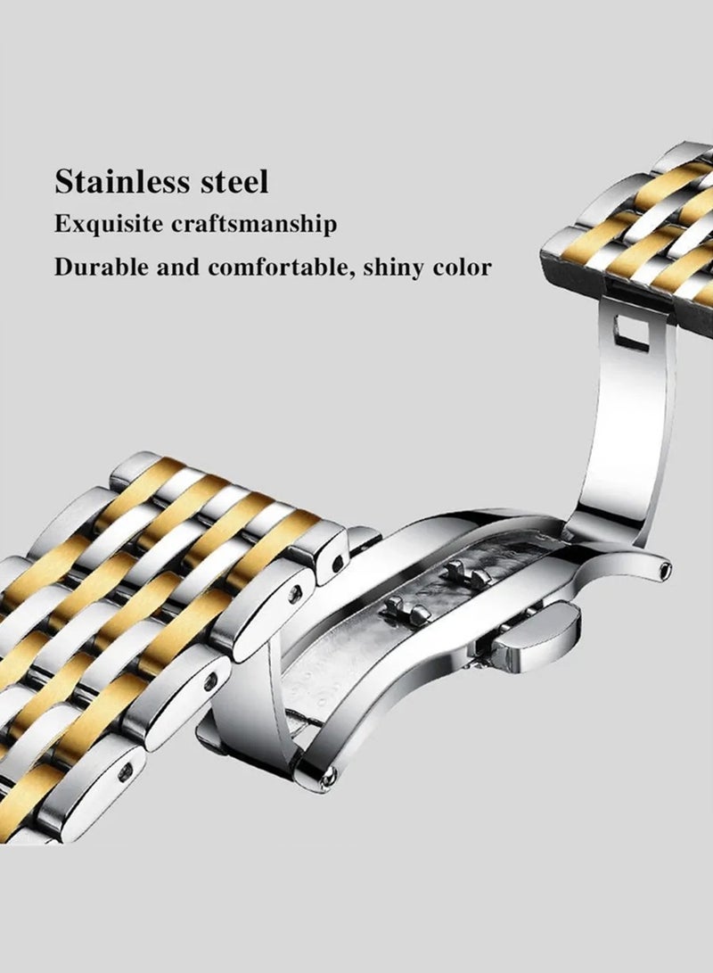 Men’s Analog Quartz Stainless Steel Band Wristwatch 41mm