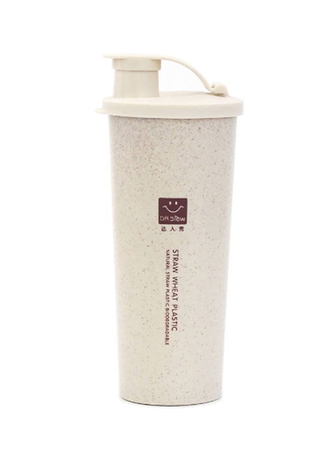 Coffee Tea Water Bottle Beige 19 x 7.5cm