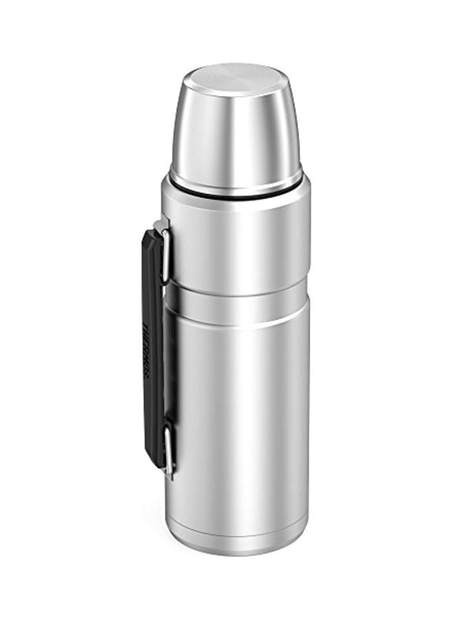 Stainless Steel Water Bottle Silver/Black