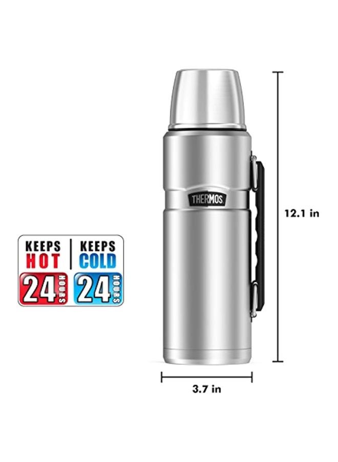 Stainless Steel Water Bottle Silver/Black