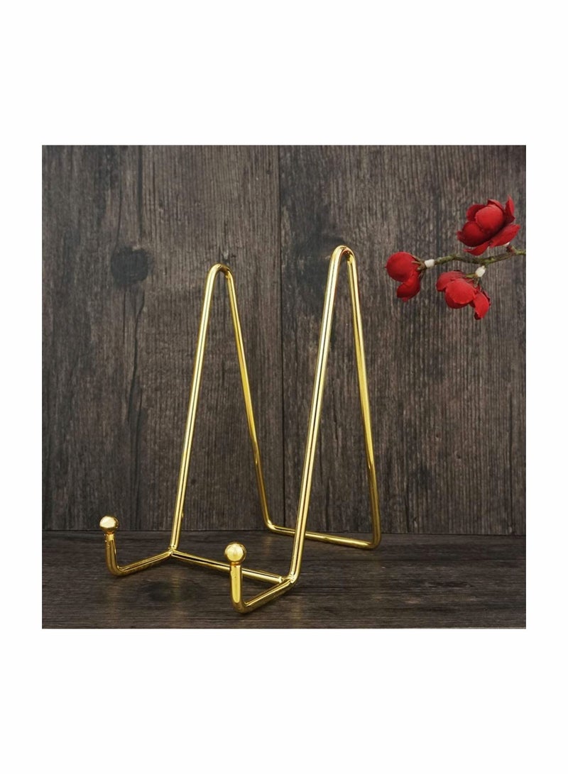 2 Pcs Book Display Rack Iron Art Display Stand Plate Dish Photo Holder Stand Picture Frames for Wedding Home Store