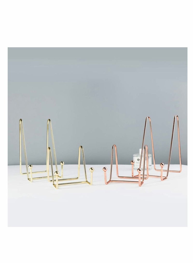 2 Pcs Book Display Rack Iron Art Display Stand Plate Dish Photo Holder Stand Picture Frames for Wedding Home Store