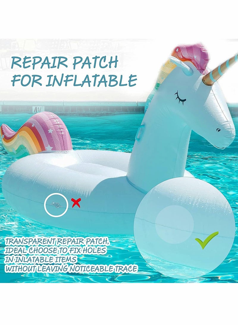 Pool Patch Repair Kit Self-Adhesive Vinyl Repair Patch 30 Pieces Repair Pool Liner Patch Repair Pool Patches for Above Ground Pools Swimming Ring Inflatable Float Boat