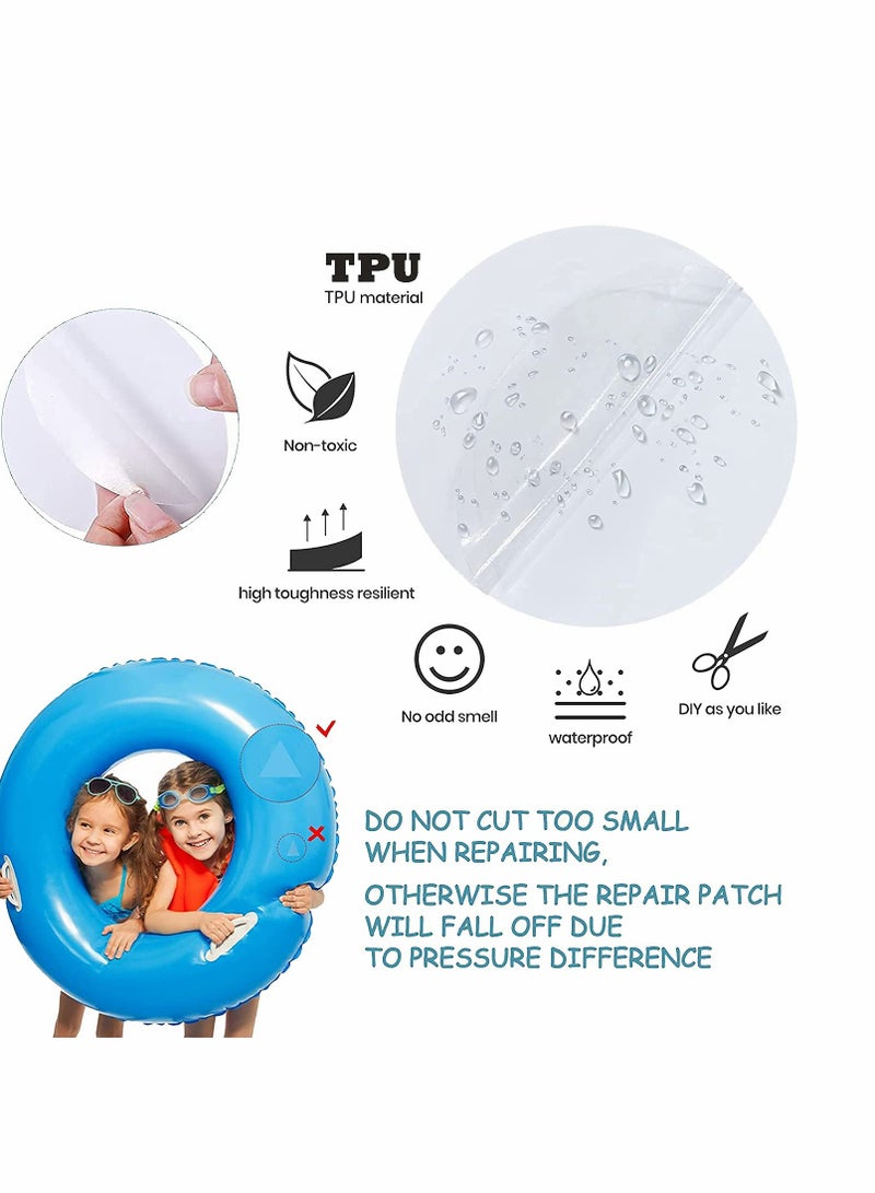 Pool Patch Repair Kit Self-Adhesive Vinyl Repair Patch 30 Pieces Repair Pool Liner Patch Repair Pool Patches for Above Ground Pools Swimming Ring Inflatable Float Boat