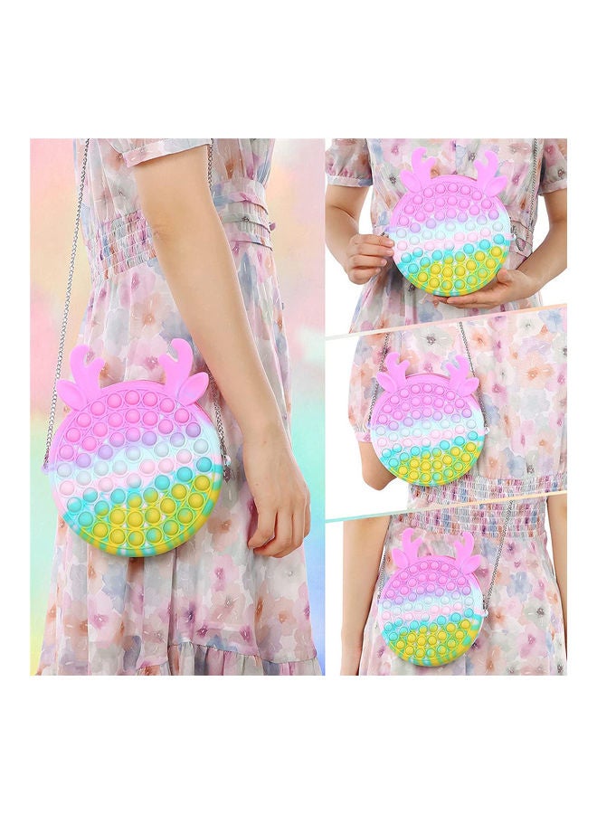 1-Piece Sensory Fidget Stress Relieve Shoulder Toy Bag For Girls 18.5x18.5x2cm
