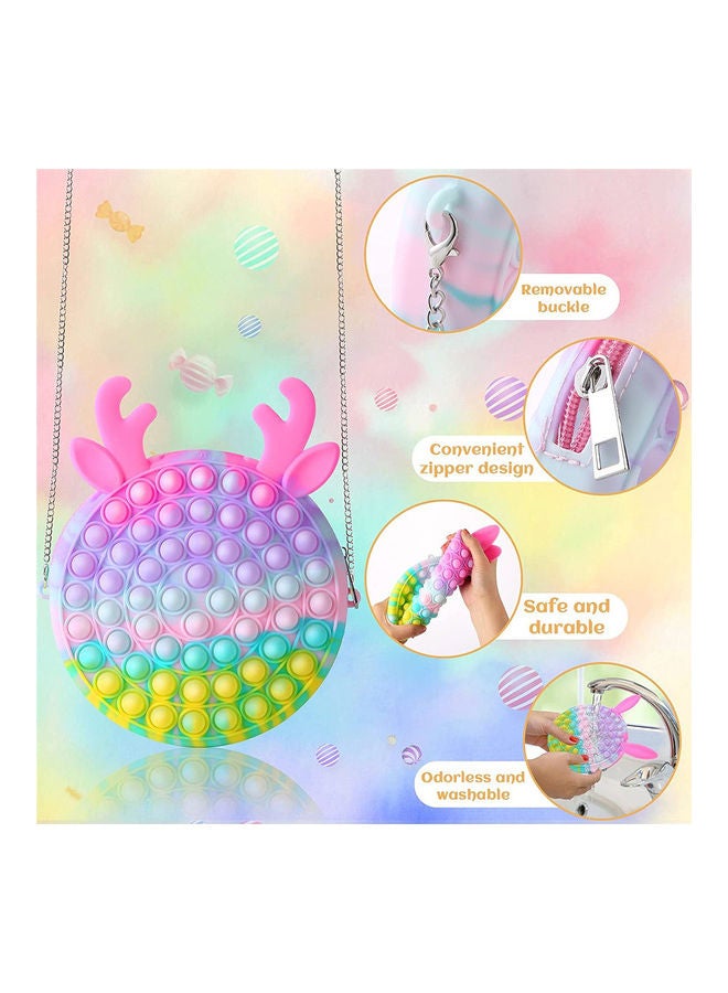 1-Piece Sensory Fidget Stress Relieve Shoulder Toy Bag For Girls 18.5x18.5x2cm