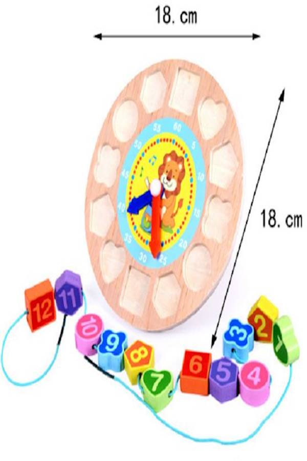 Geometry Clock Block Multicolour