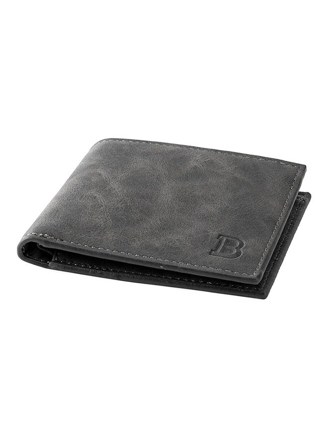 Vintage Casual Short Bi-Fold Wallet Black