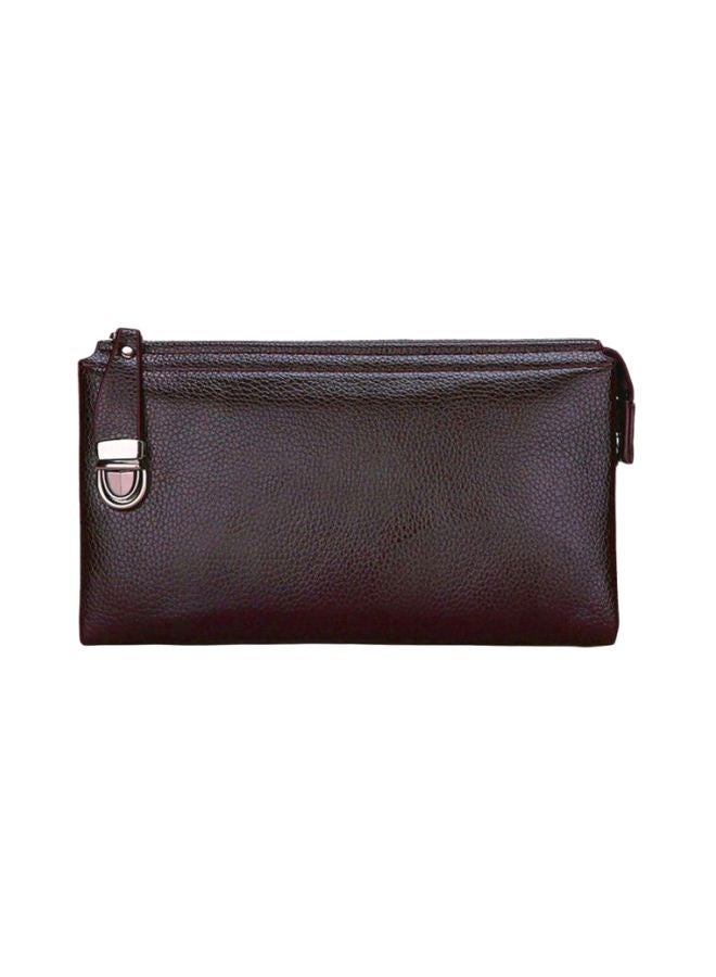 Small Leather Wallet Brown