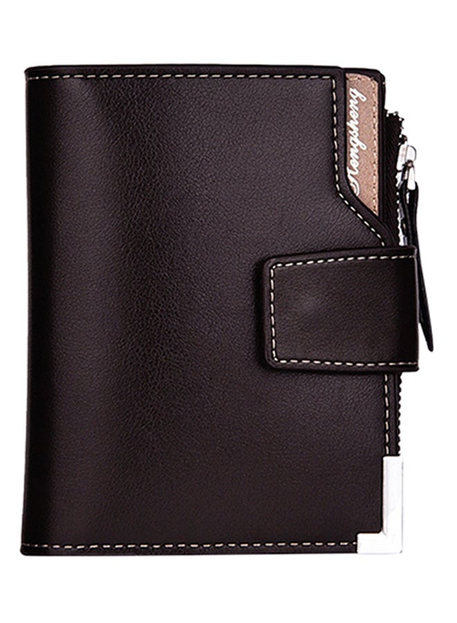 Triple Pocket Bi-Fold Wallet Brown