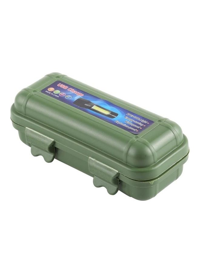 A1 USB Charging Waterproof Fixed Focus Flashlight With 3-Modes And Storage Box