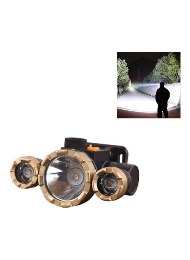 5 LEDs Head-Mounted Rechargeable Waterproof Flashlight Set White