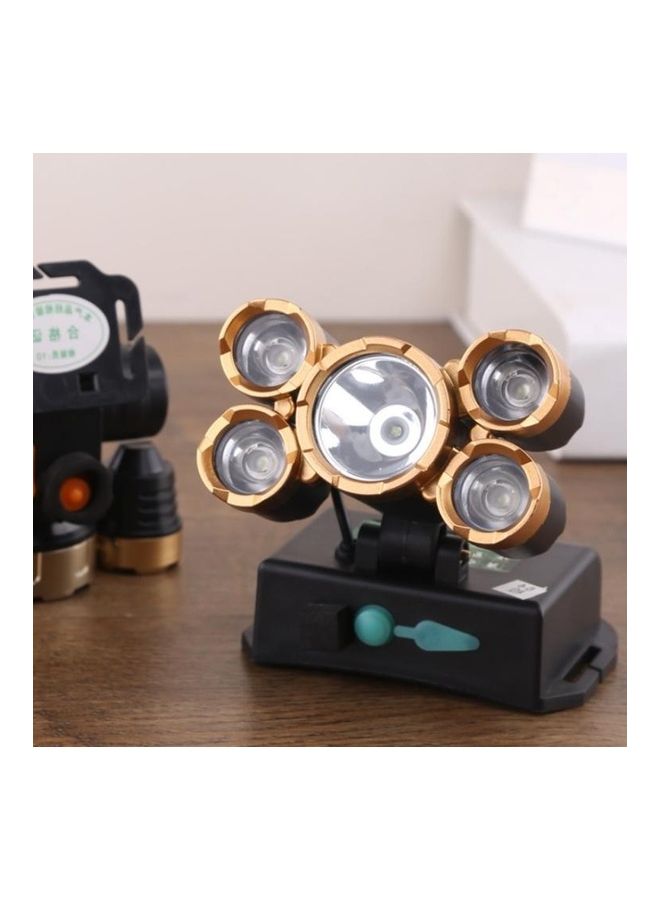5 LEDs Head-Mounted Rechargeable Waterproof Flashlight Set White