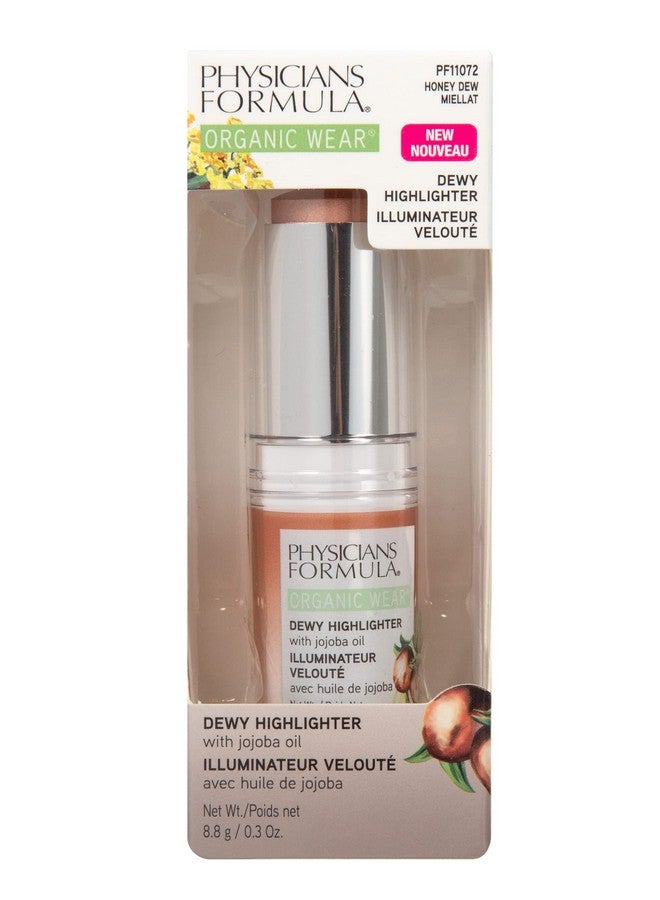 Organic Wear All Natural Dewy Highlighter Stick Makeup, Makeup Honey Dew, Dermatologist Tested
