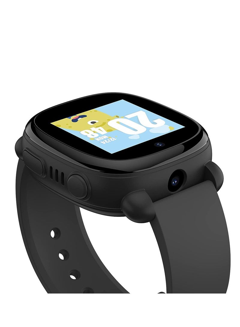 WatchOut Duo Kids Smart Watch with GPS Tracking, Video Call, SOS and Dual Camera (Black Jack)