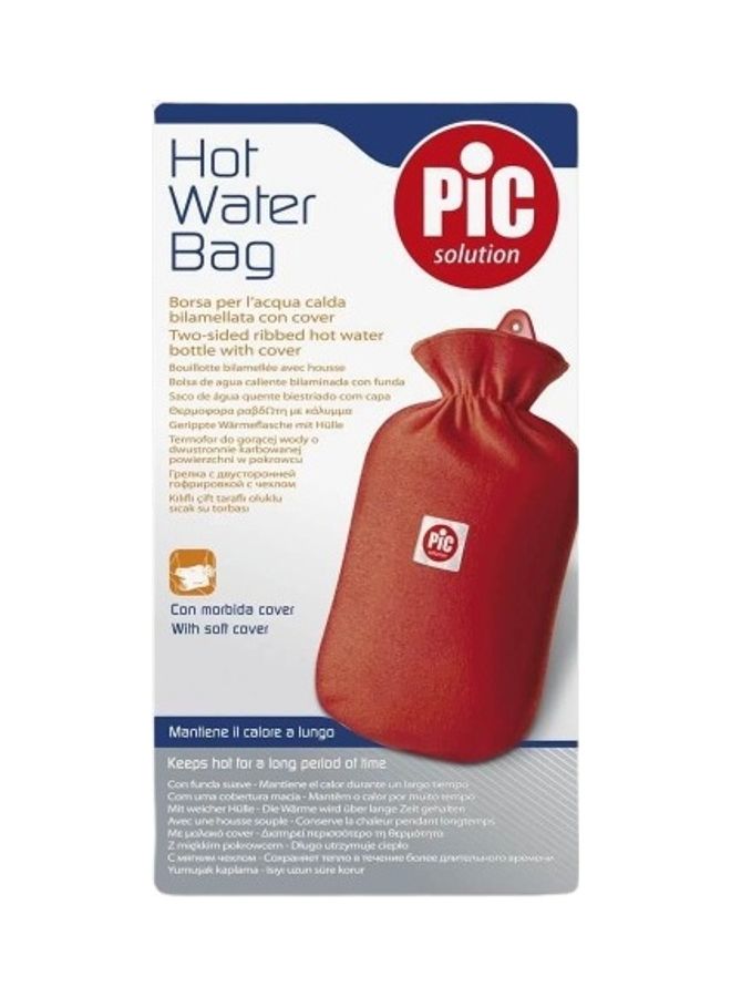 Two Sided Ribbed Hot Water Bag With Soft Cover