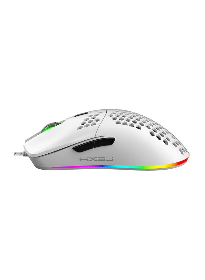 Wired Gaming Mouse With Six Adjustable DPI White