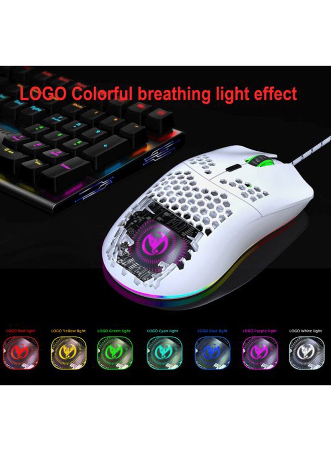 Wired Gaming Mouse With Six Adjustable DPI White