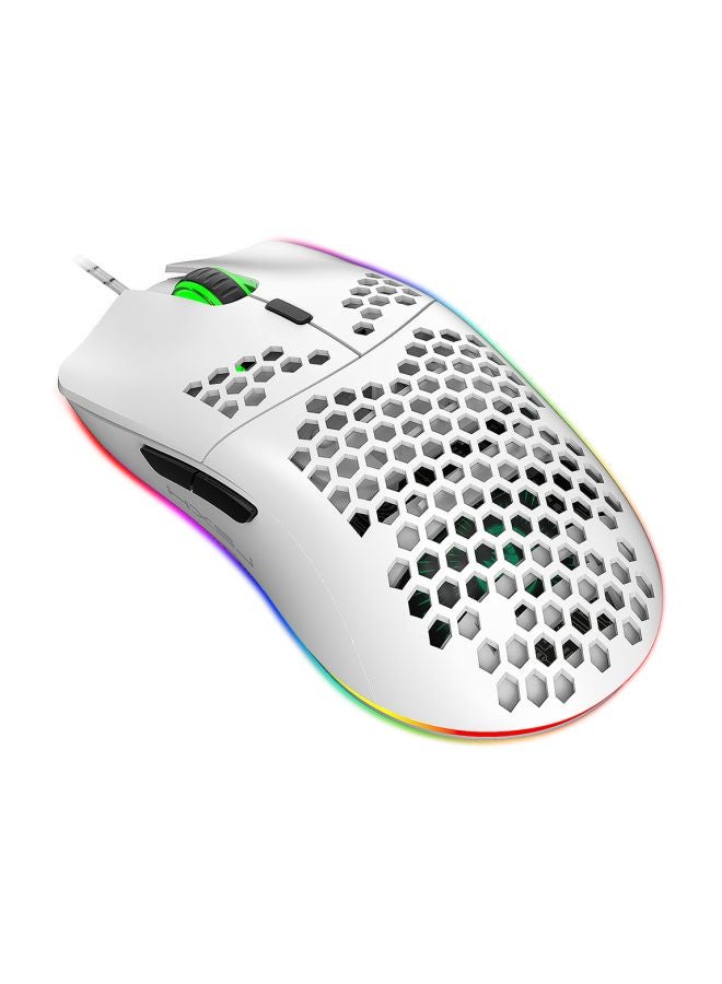 Wired Gaming Mouse With Six Adjustable DPI White