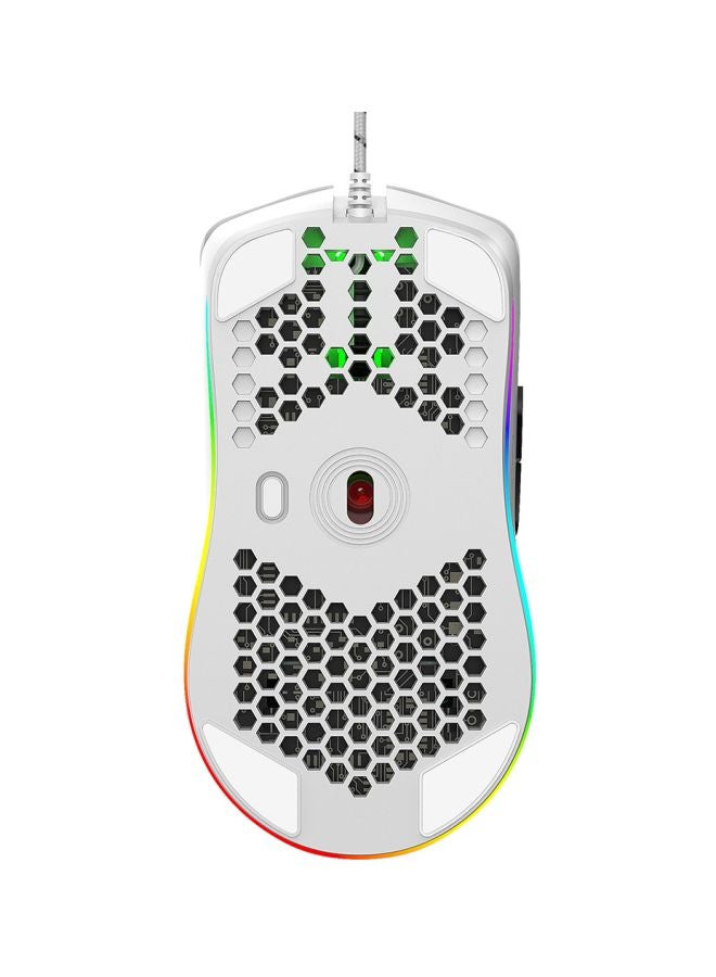Wired Gaming Mouse With Six Adjustable DPI White